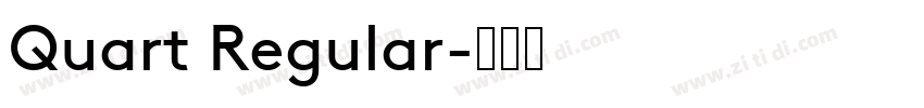 Quart Regular字体转换